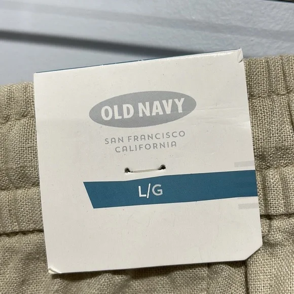 Old Navy women’s size large linen rayon Capri pants beige NEW - Picture 8 of 16